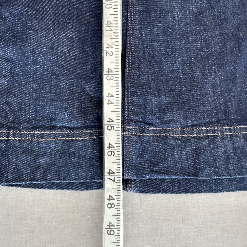 Old Navy Women's M Denim Midi Dress Dark Wash Sleeveless Square Neck Preppy NEW - Picture 6 of 12